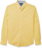 tommy hilfiger yellow dress shirt