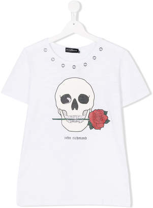 John Richmond Kids TEEN skull print T-shirt