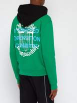 Thumbnail for your product : Off-White Off White Impressionism Cotton Hooded Sweatshirt - Mens - Green