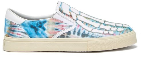 white canvas slip on trainers