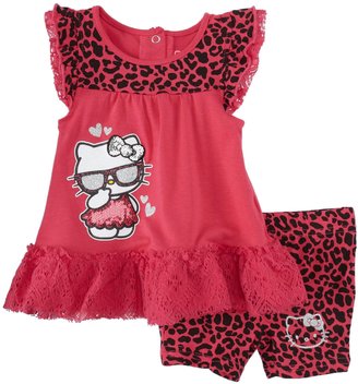 Hello Kitty Bike Shorts Set (Baby) - Deep Fuchsia-24 Months