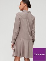 Thumbnail for your product : Very Twill Dropped Hem Shirt Dress - Taupe
