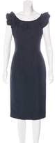 Thumbnail for your product : Thomas Wylde Ruffle-Trimmed Sheath Dress