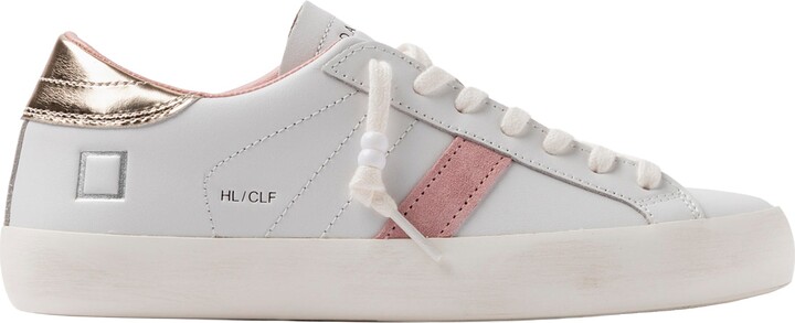 D.A.T.E Hill Low-Calf Sneakers in White Platinum