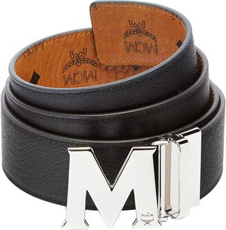 MCM Logo Buckle Reversible Belt