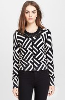 Thumbnail for your product : Tracy Reese Embellished Neck Cardigan