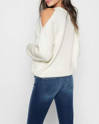 7 For All Mankind Split Sleeve Sweater in Ice Cream