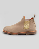 Thumbnail for your product : Penelope Chilvers Safari Metallic-Gore Suede Boot, Sand