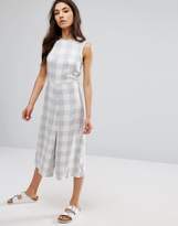 Thumbnail for your product : NATIVE YOUTH Relaxed Jumpsuit With Tie Waist In Large Gingham