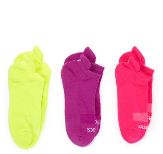 Asics Pink Glow Cushion Low Cut Three-Pair Socks Set - Women