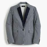 Thumbnail for your product : J.Crew Puckered gingham blazer with navy lapel
