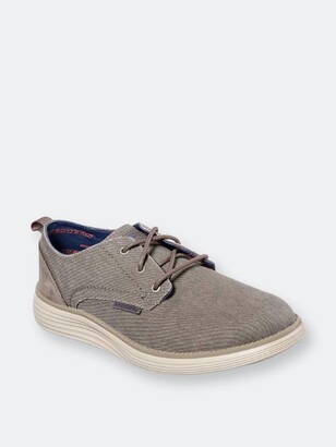 Skechers Mens Status 2.0 Pexton Canvas Shoe With Suede Overlays (Taupe) -  ShopStyle