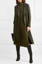 Thumbnail for your product : Harris Wharf London Double-breasted Wool-felt Coat - Green