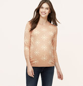 Thumbnail for your product : LOFT Maternity Snowflake Jacquard Sweater
