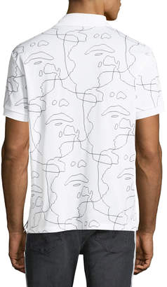 Neil Barrett Siouxsie-Sioux Print Polo Shirt