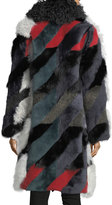 Thumbnail for your product : Tory Burch Morgan Shearling Intarsia Dogtooth Coat