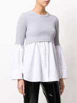 Thumbnail for your product : Kenzo cropped shirt layered sweater