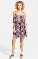 Thumbnail for your product : Mimichica Mimi Chica 'Foxy' Back Cutout Layered Skater Dress (Juniors)