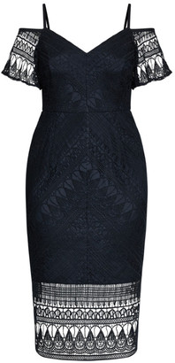 City Chic Impressions Dress - navy