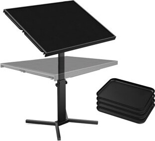 HUOMU Black Rectangular Felt + Manufactured Wood + Metal Game Table