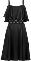 Thumbnail for your product : Temperley London Crossbone Cold-Shoulder Embellished Silk-Satin Dress