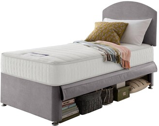 Silentnight Maxi Store Divan Bed Set With Kids 600 Pocket Mattress & Headboard Velvet Charcoal