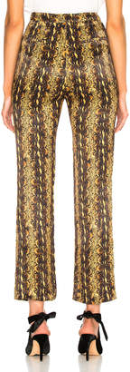 ALEXACHUNG Tailored Crop Flare Trouser in Gold | FWRD