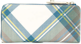 Vivienne Westwood checkered print zip-around continental wallet