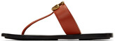 Thumbnail for your product : Gucci Red Leather Double G Sandals