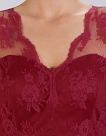 Thumbnail for your product : Elise Ryan Long Sleeve Lace And Chiffon Dress