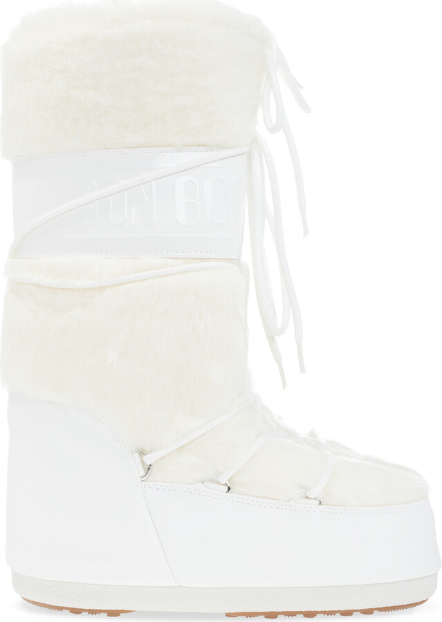 Moon Boot 'Classic Faux Fur' Snow Boots Women's Cream - ShopStyle