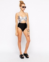 Thumbnail for your product : Wolfwhistle Wolf and Whistle Two Tone Swimsuit Size D-F