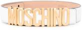 Moschino logo plaque belt 