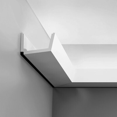 Orac Decor 4-3/8 in x 2-3/4 in x 78-3/4 in Primed White Plain Polyurethane Crown Moulding