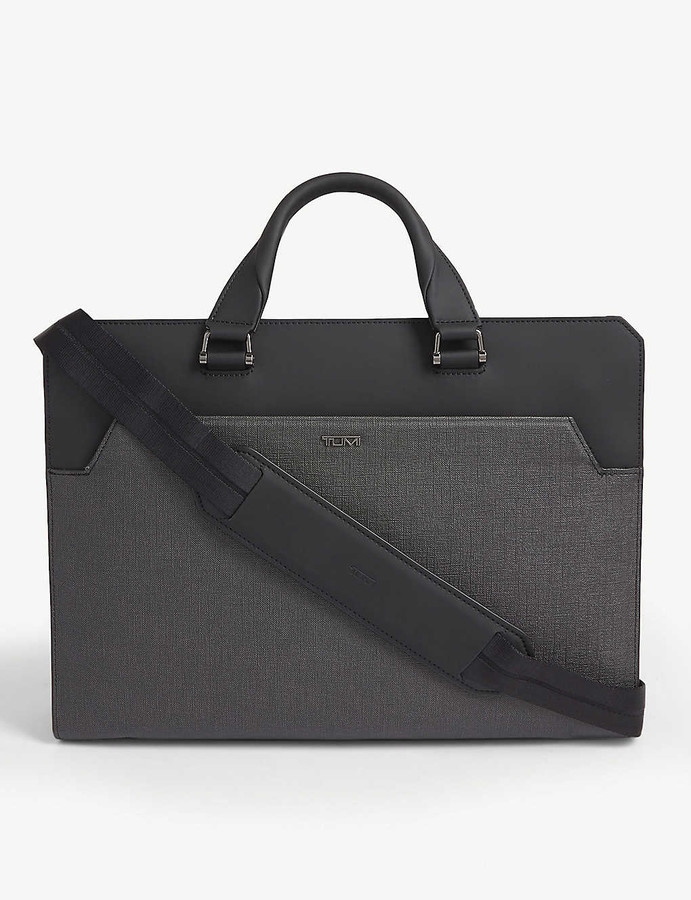 tumi canvas briefcase