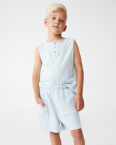 Thumbnail for your product : Cotton On Men's Blue Pyjamas - Harley Sleeveless Pyjama Set - Kids-Teens