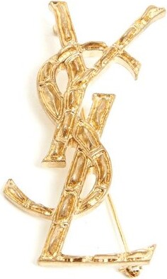 Yves Saint Laurent YSL Monogram Pin (Vintage Logo Pin)