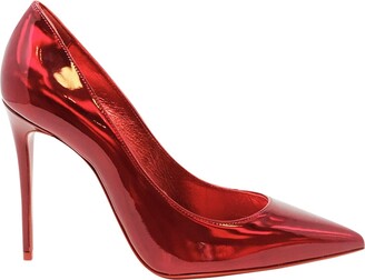 Nude Studded Copy Leather Pumps 2cm Platform Women Shoes Red