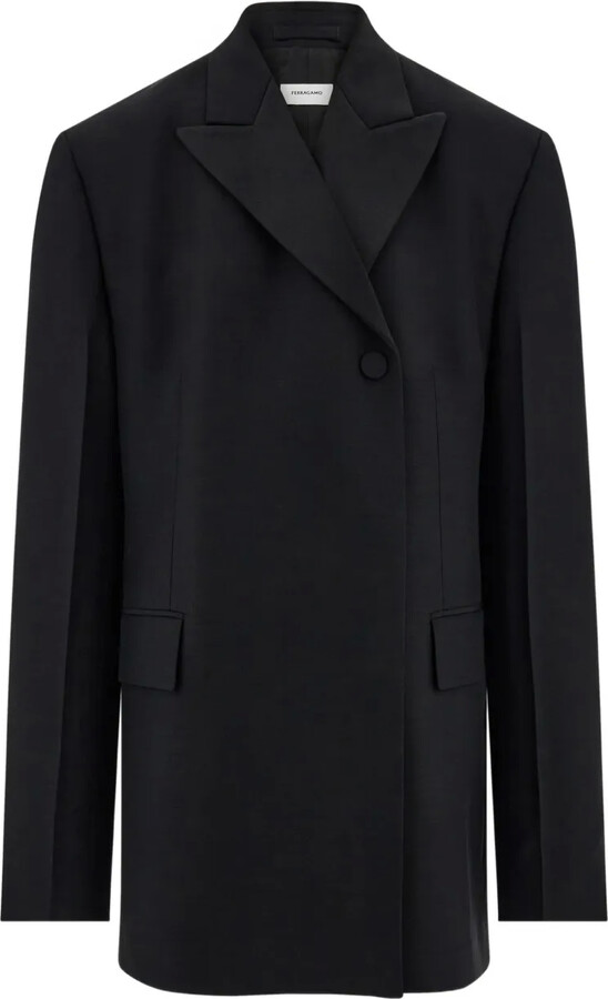 Ferragamo Satin-Lapel Tuxedo Jacket