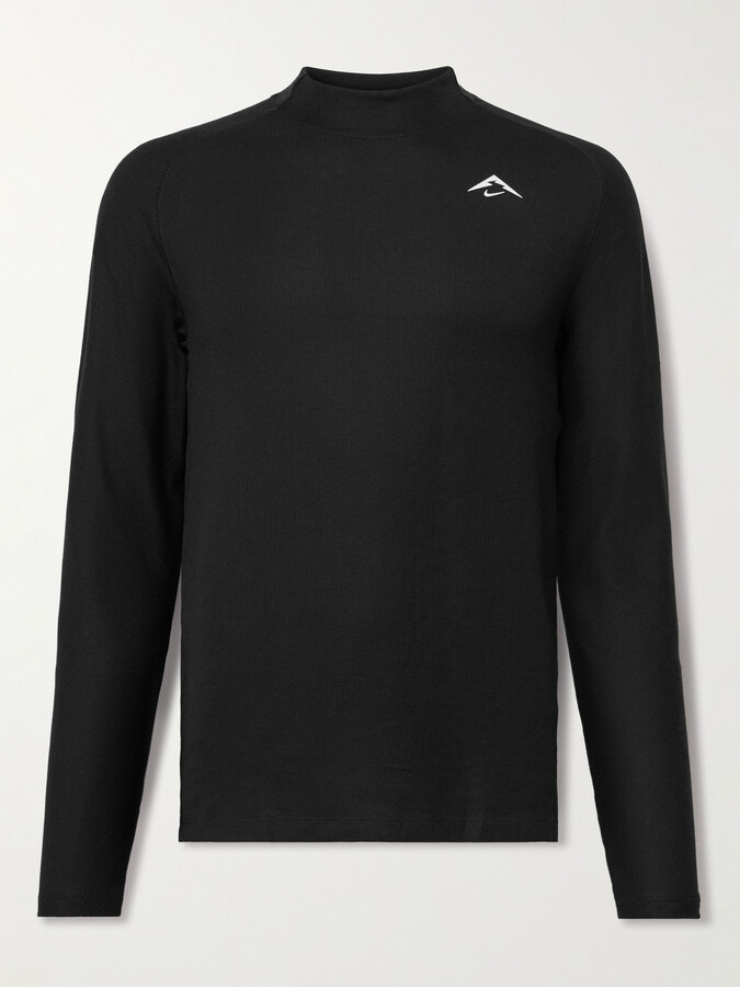Nike Running Trail MockNeck DriFIT TShirt ShopStyle Activewear Shirts