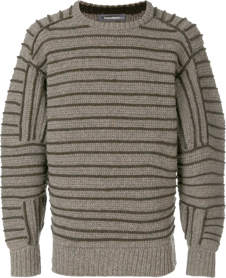 Issey Miyake Pre-Owned Tonal Striped Jumper