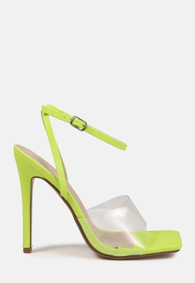 clear lime green heels