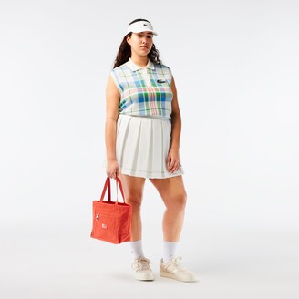 Lacoste Women's Sleeveless Organic Cotton Check Polo - ShopStyle Tops