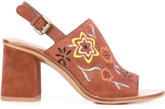 See by Chloe embroidered slingback sandals