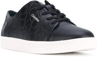 Calvin Klein logo embossed lace-up sneakers