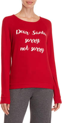 PJ Salvage Sorry Santa Pajama Top
