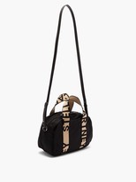 Thumbnail for your product : Stella McCartney Boston Mini Logo-jacquard Canvas Bag - Black