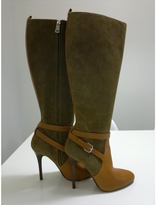 Thumbnail for your product : Ralph Lauren COLLECTION Khaki Leather Boots