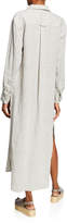Thumbnail for your product : Finley Alex Long-Sleeve Washed Linen Maxi Shirtdress
