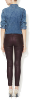 Thumbnail for your product : Current/Elliott Cotton Coated Zipper Detail Jean